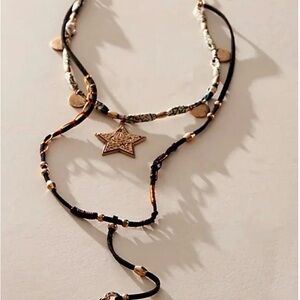 Free People Dandelion Lariat Necklace - Gold/Black NWT SOLD OUT online!